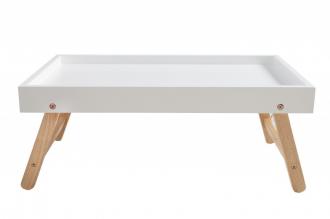 Skladací podnosový stôl SCANDINAVIA 60 cm dub, biely