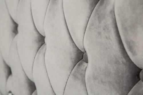 Manželská posteľ Chesterfield EXTRAVAGANCIA 160x200 cm strieborno šedý zamat