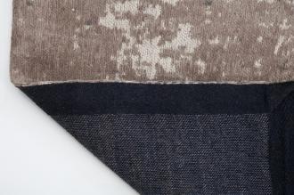 Vintage bavlnený koberec MODERN ART 240 x 160 cm použitý vzhľad, béžovo šedý