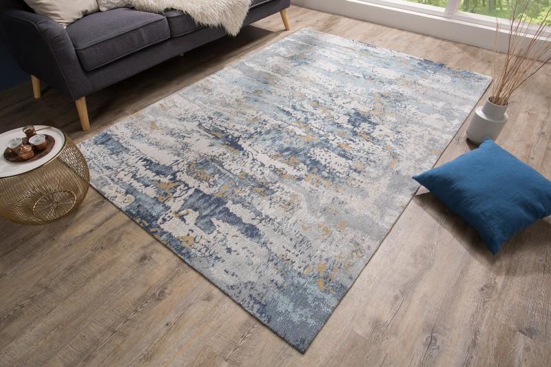 Dizajnový koberec ABSTRACT 240x160 cm modrá bavlna